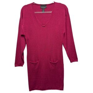 Anthro Pure Merino Wool Knit Cozy Sweater Mini Dress Christmas Holiday